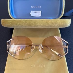 Gucci Womens Sunglasses (yellow gradient, gold/red hardware) SPRING/SUMMER 2020